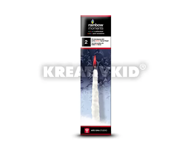 Jégcsap gyertya piros lánggal