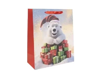 Jegesmaci ajándékokkal ajándéktasak - 26 x 32 cm