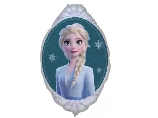 Jégvarázs: Elza a tükörben fólia lufi - 68 x 90 cm