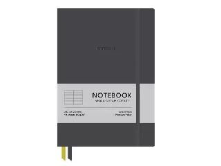 Jegyzetfüzet, A5, vonalas, 96 lap, keményfedeles, műbőr borító, SHKOLYARYK 