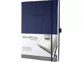 Jegyzetfüzet, exkluzív, A4, kockás, 97 lap, keményfedeles, SIGEL 