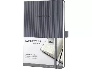 Jegyzetfüzet, exkluzív, A5, kockás, 97 lap, keményfedeles, SIGEL 