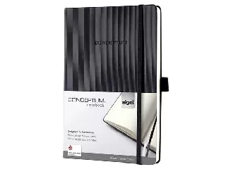 Jegyzetfüzet, exkluzív, A5, sima, 97 lap, keményfedeles, SIGEL 