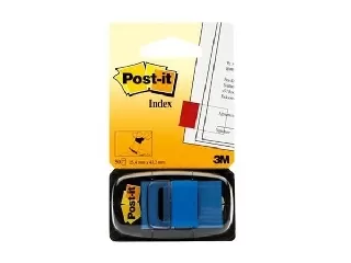 Jelölőcímke, műanyag, 50 lap, 25x43 mm, 3M POSTIT, kék