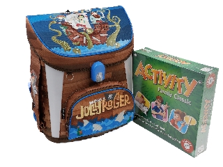 Jolly Roger kompakt easy mágneszáras iskolatáska + ajándék Activity Family társasjáték