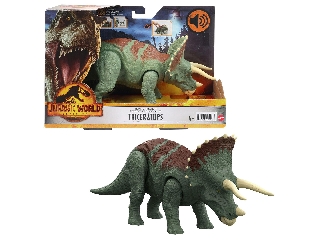 Jurassic World 3 támadó dínó hanggal Triceratops