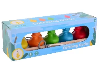 Kacsás pecajáték, 5 kacsával és két bottal