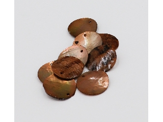 Kagyló medál  kerek 2cm vékony 10db/cs bronz