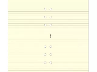 Kalendárium betét, jegyzetlap, personal méret, vonalas, FILOFAX, krémszín