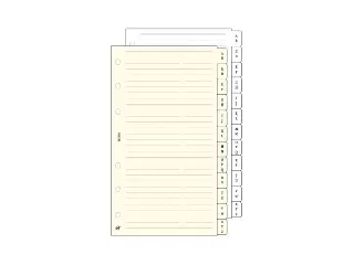 Kalendárium betét, telefonregiszter, 