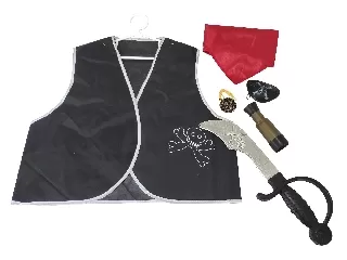 Kalóz jelmez: mellény 5db kiegészítővel