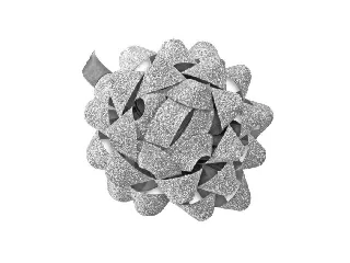 Karácsonyi díszmasni 8 cm ezüst