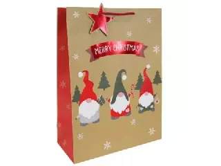 Karácsonyi manó mintás dísztasak - 33 x 45.5 cm