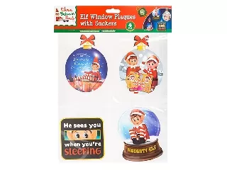 Karácsonyi manós ablakmatrica 4 db /csomag