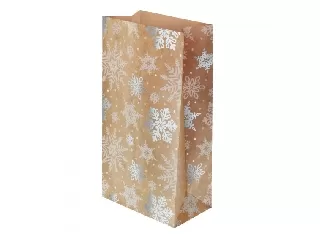 Karácsonyi papírtasak/6 db Hópihe 13x24x7,5 cm
