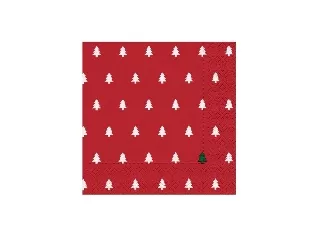 Karácsonyi szalvéta Trees red