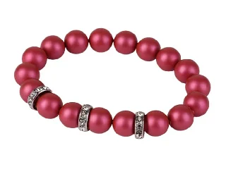 Karkötő, fénylő eper SWAROVSKI®gyöngyből, fehér rondella kristállyal, 10mm, ART CRYSTELLA® M