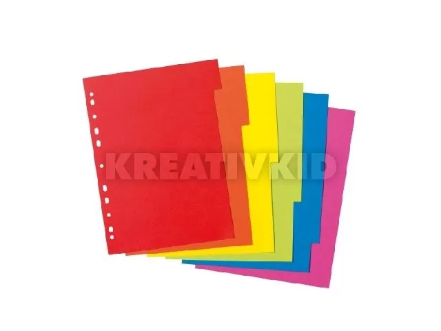 Karton színregiszter A4 6 részes