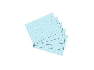 Kartotékkártya A7 / 100 ív, vonalas, kék