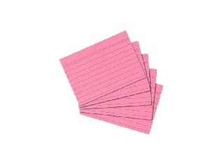 Kartotékkártya A7 / 100 ív, vonalas, rózsaszín