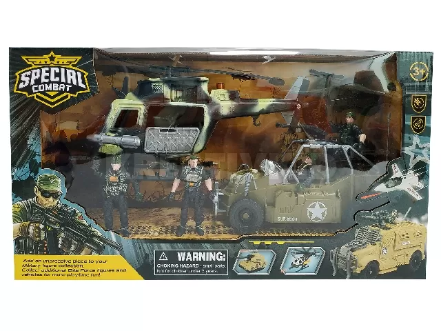 Katonai jármű és figura készlet