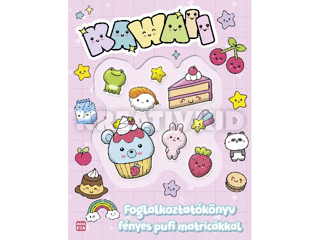 KAWAII - FOGLALKOZTATÓKÖNYV FÉNYES PUFI MATRICÁKKAL
