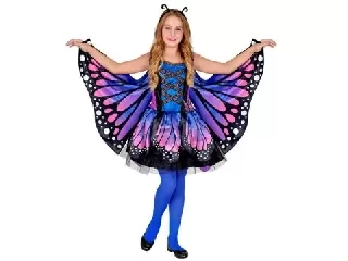 Kék pillangó jelmez szárnyakkal - 158 cm
