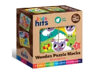 Kids Hits: Fa puzzle kocka - Vidám farm