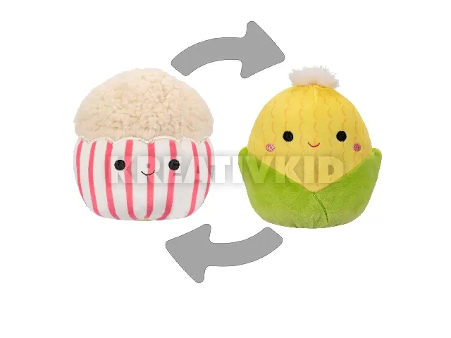 Kifordítható 2 az 1-ben Squishmallows 13 cm - Conrad a kukorica és Arnel a popcorn