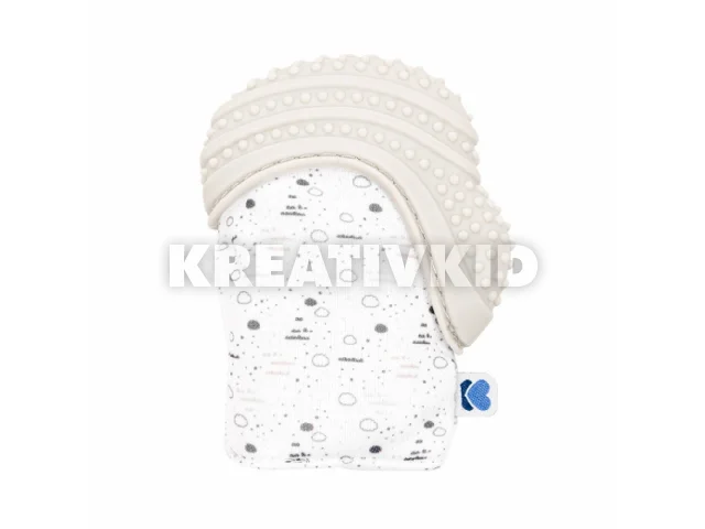 Kikkaboo bébikesztyû szilikonos rágókával Szavanna szürke