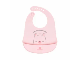 Kikkaboo elõke szilikon Bear with Me pink