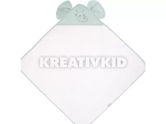 Kikkaboo fürdõlepedõ kapucnis 90x90cm elefántos menta