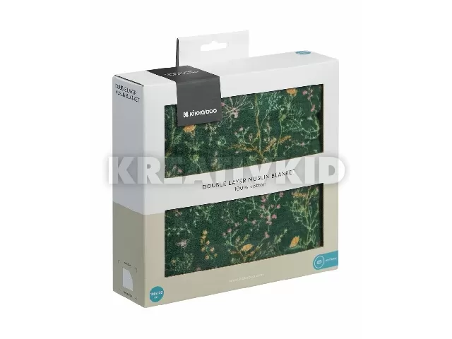 Kikkaboo kifogó muszlin 100x100cm Secret Garden zöld