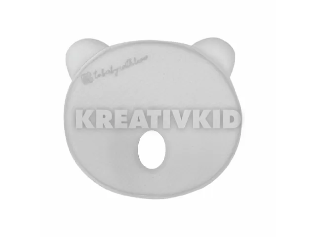 Kikkaboo párna - laposfejûség elleni memóriahabos ergonomikus Airknit maci szürke