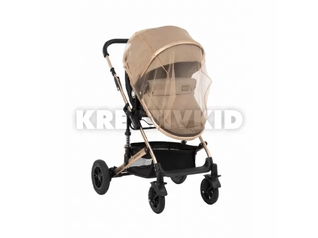 Kikkaboo szúnyogháló - univerzális babakocsira és mózeskosárra bézs