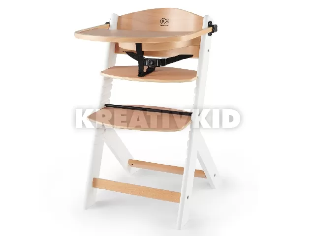 Kinderkraft etetõszék Enock fa fehér-natúr