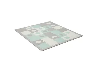 Kinderkraft szivacspuzzle szõnyeg - Luno Shape 30db menta-szürke