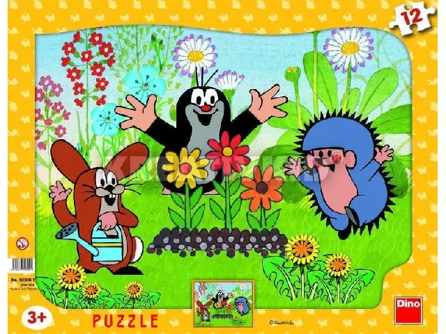 Kisvakond keretes lappuzzle - 12 db-os (Dino)