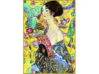 Klimt- Hölgy legyezővel Puzzle 1000 darabos