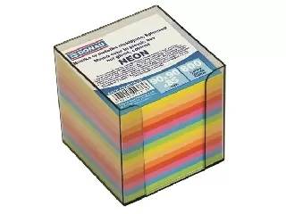 Kockatömb, 90x90x85 mm, adagolóval, DONAU, színes