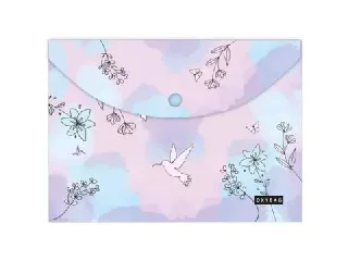 Kolibri mintás műanyag irattartó tasak, patentos - A4