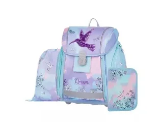 Kolibri mintás prémium iskolatáska szett - 3 részes