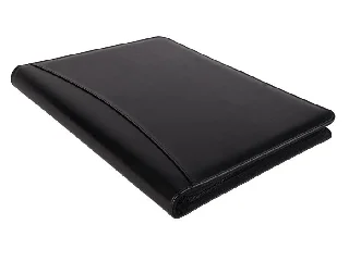 Konferencia mappa, A4, műbőr, számológéppel, fekete