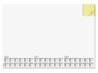 Könyökalátét, 595x410 mm, 3 éves és heti tervezővel, jegyzettömbbel, SIGEL 