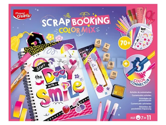 Kreatív scrapbooking készlet, 70 darabos, MAPED CREATIV 