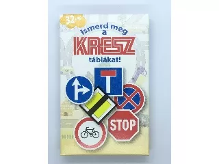 Kresz tábla oktató kvartett kártya