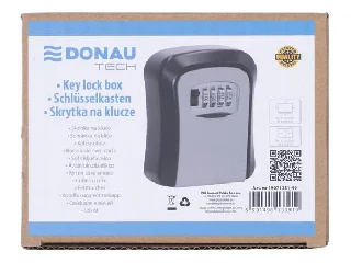 Kulcs széf, számzáras, 115x95x40 mm, DONAU 