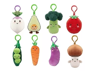 Kulcstartó 12cm plüss zöldség 8 féle