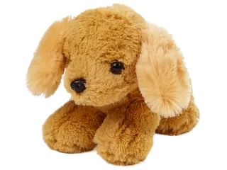 Kutya plüssfigura - barna, 25 cm