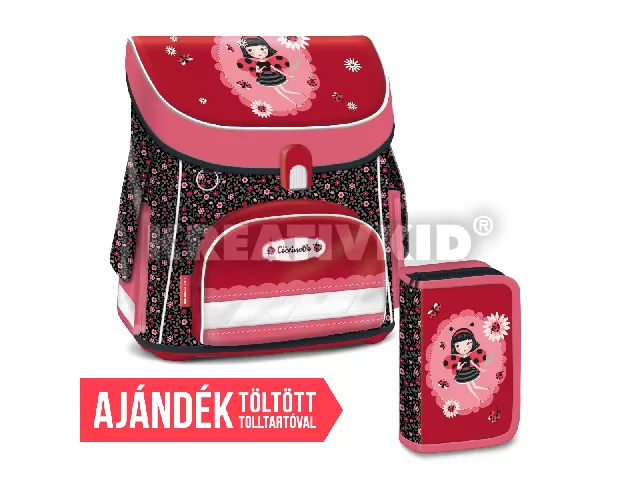 La Coccinelle kompakt easy mágneszáras iskolatáska szett